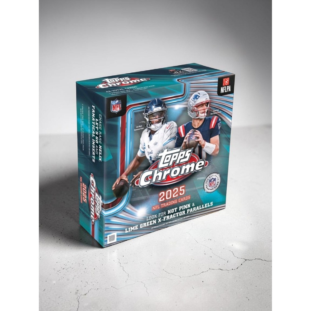 2025 Topps Chrome NFL Football Blaster Box Sealed New In Hand Ready To Ship!